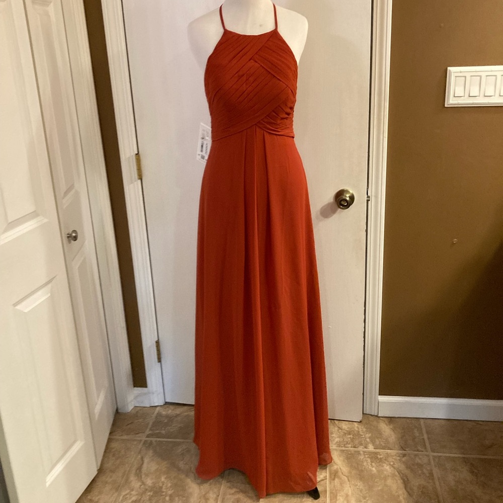 NWT Azazie Ginger Dress in Rust Size A2 AZ909262